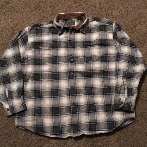St. John’s Bay Men’s heavyweight plaid flannel shirt size XL - Picture 1 of 5